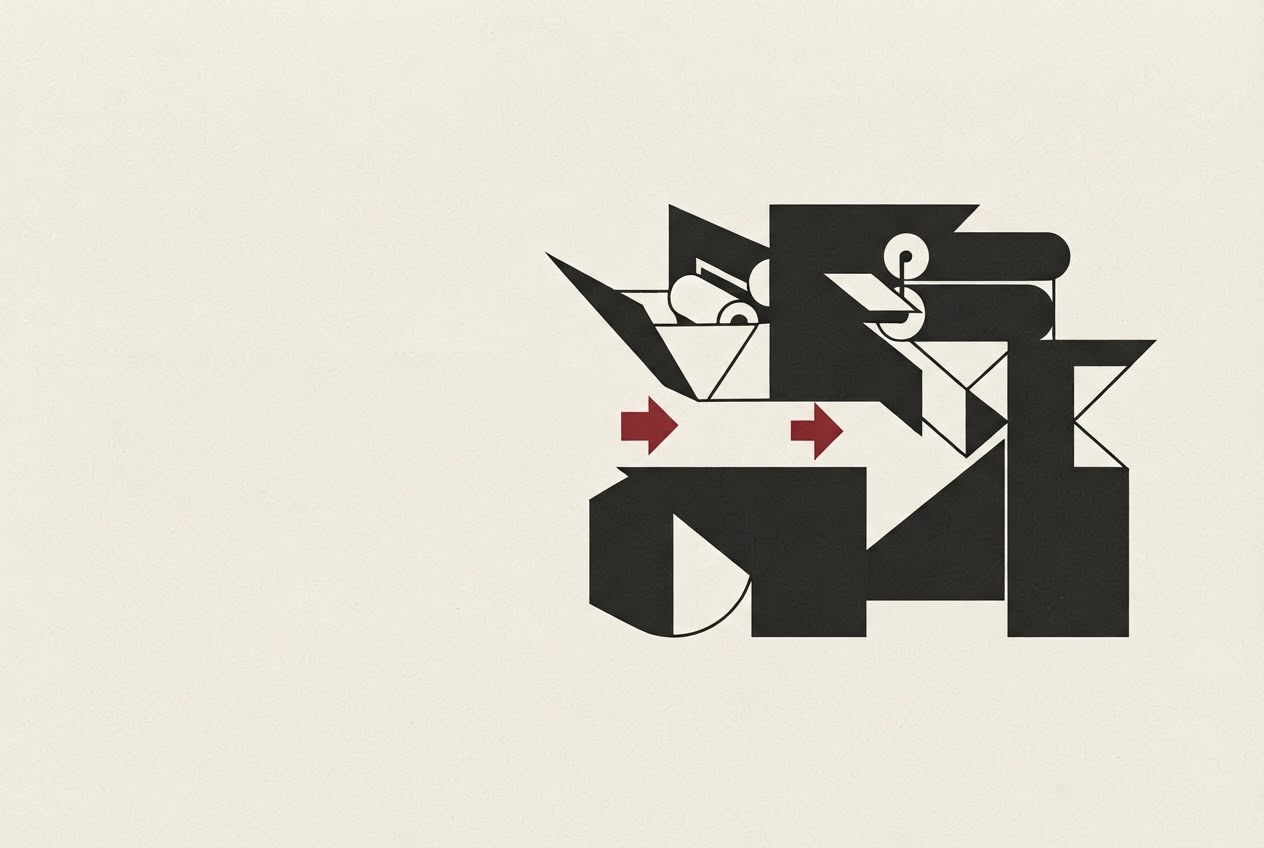 Abstract editorial illustration