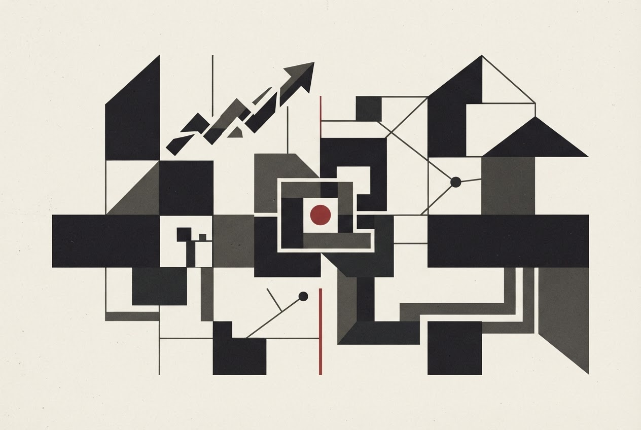 Abstract editorial illustration