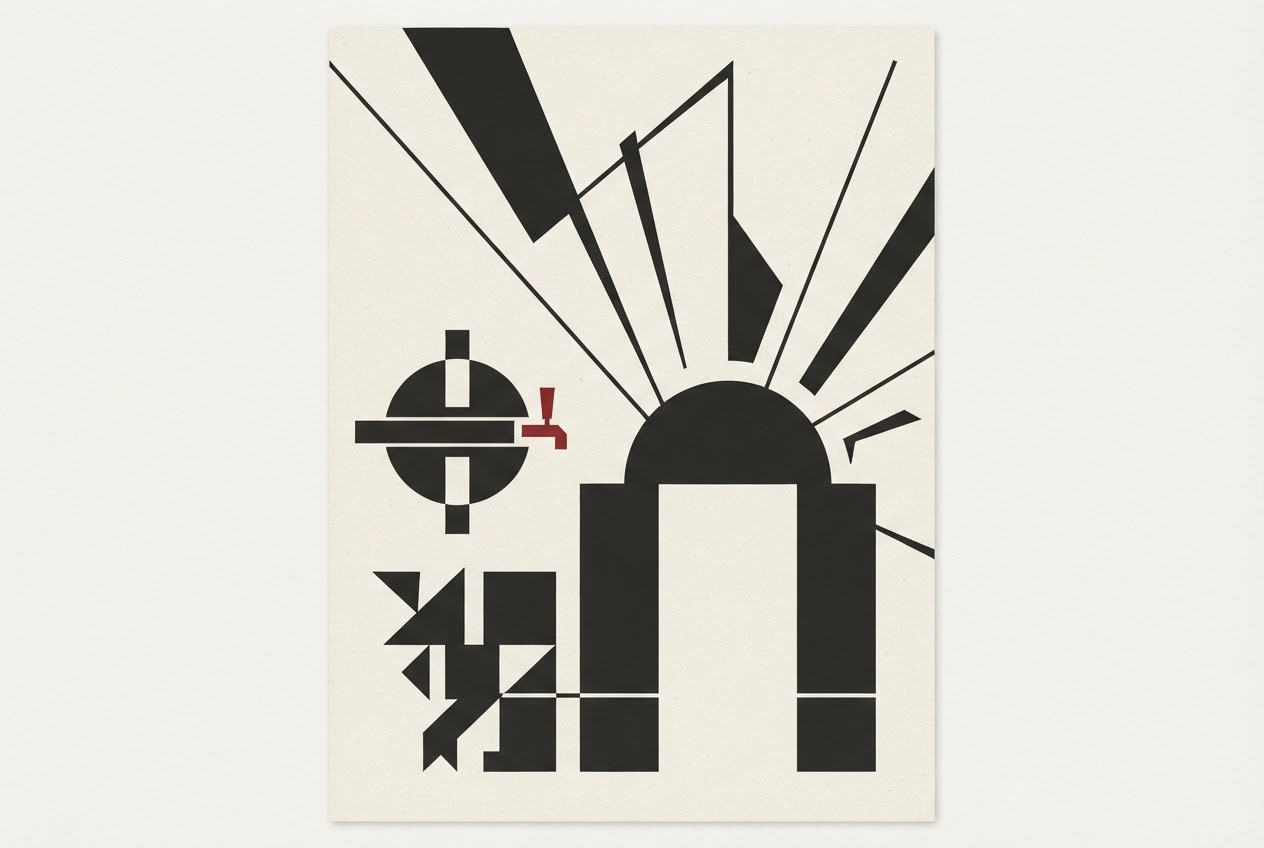 Abstract editorial illustration