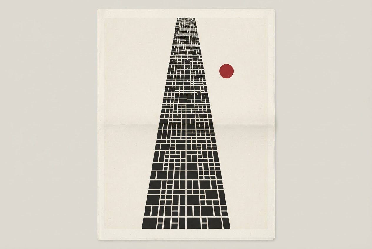 Abstract editorial illustration