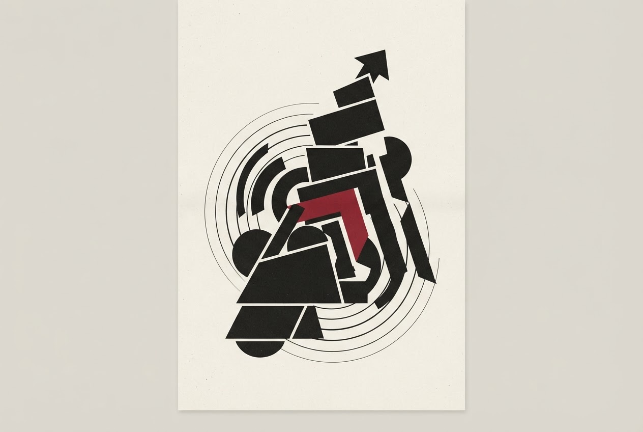 Abstract editorial illustration