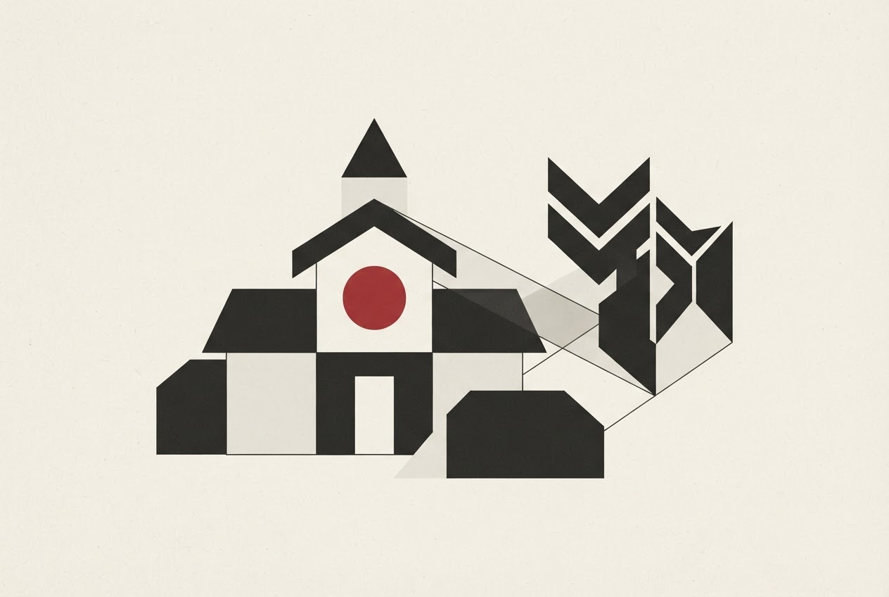 Abstract editorial illustration