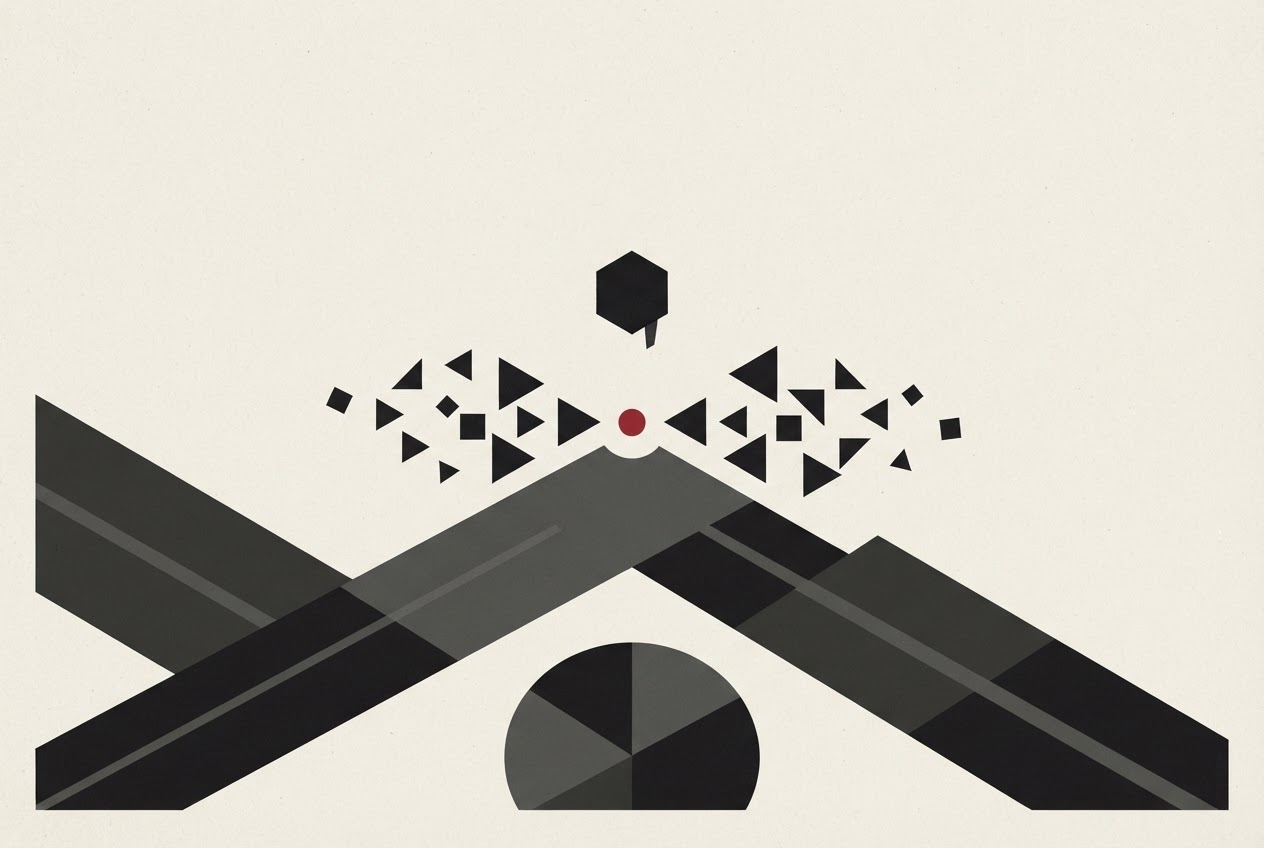 Abstract editorial illustration