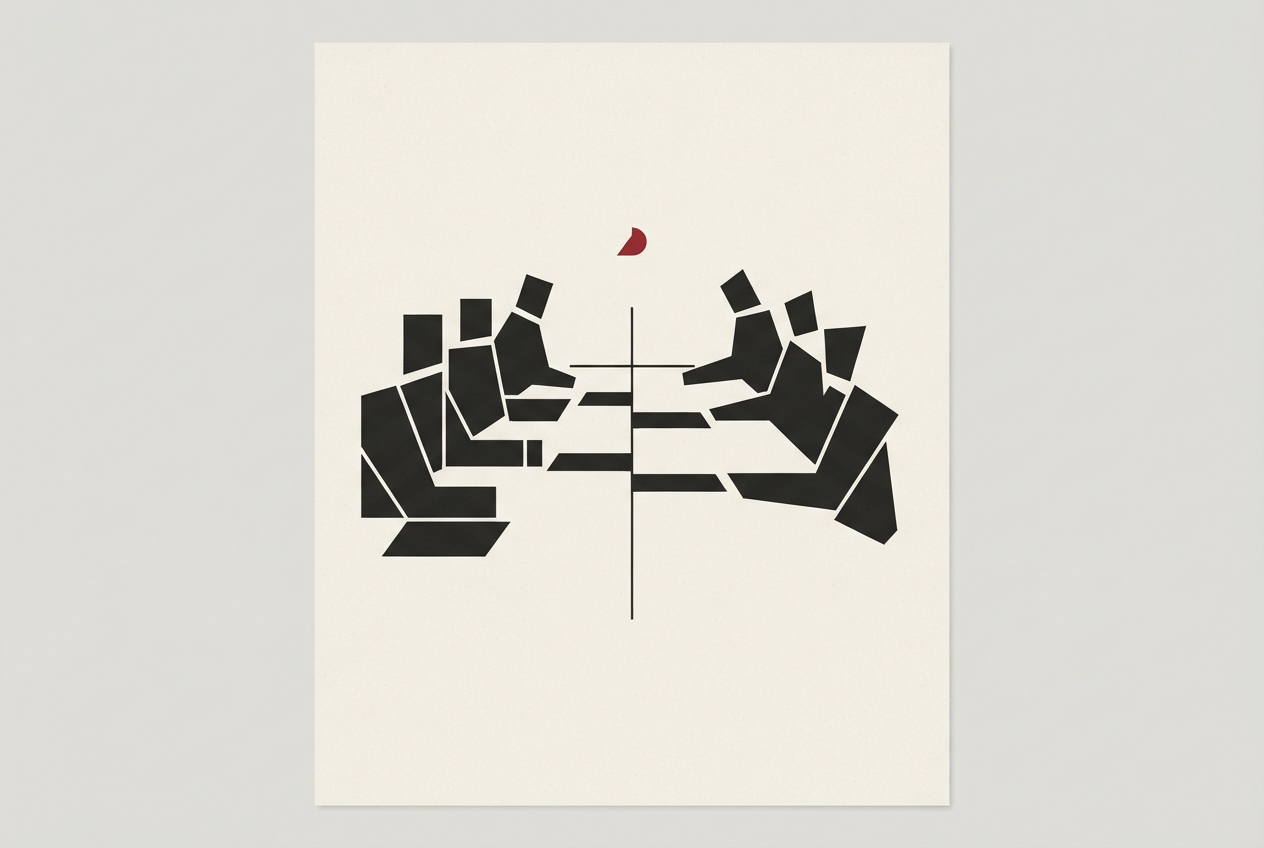 Abstract editorial illustration