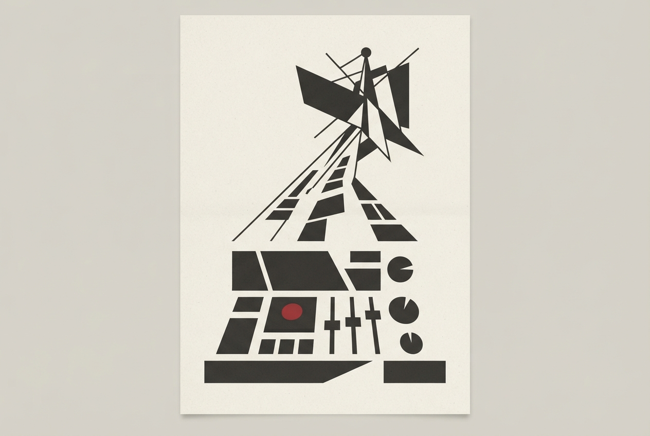 Abstract editorial illustration