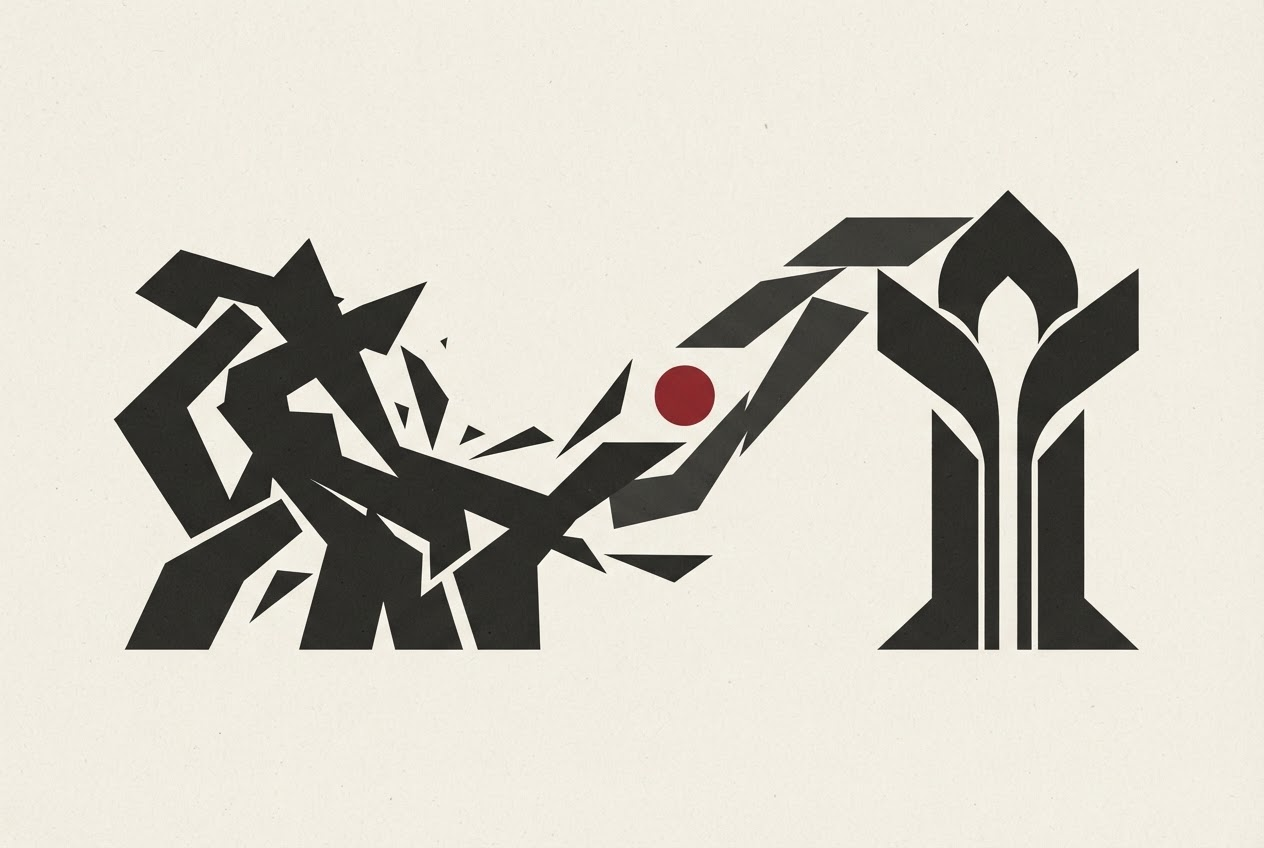 Abstract editorial illustration