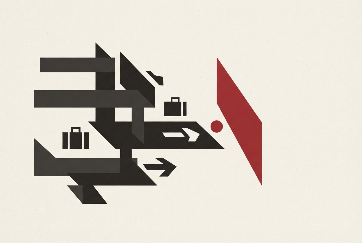 Abstract editorial illustration