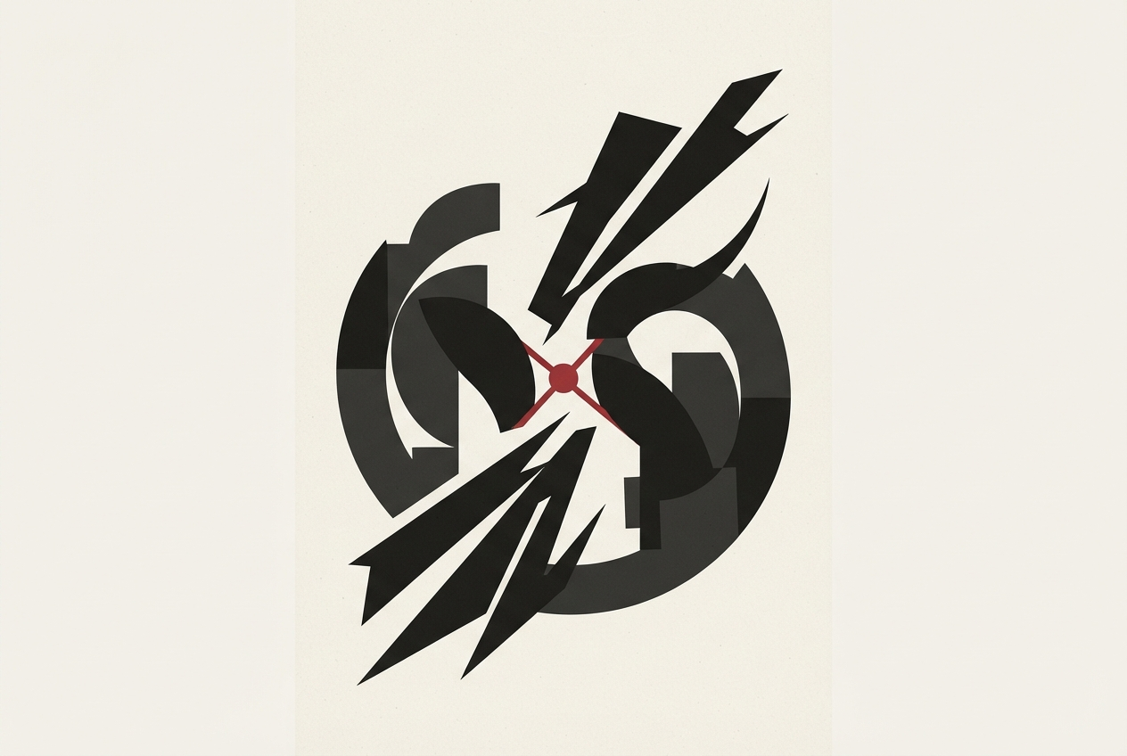 Abstract editorial illustration