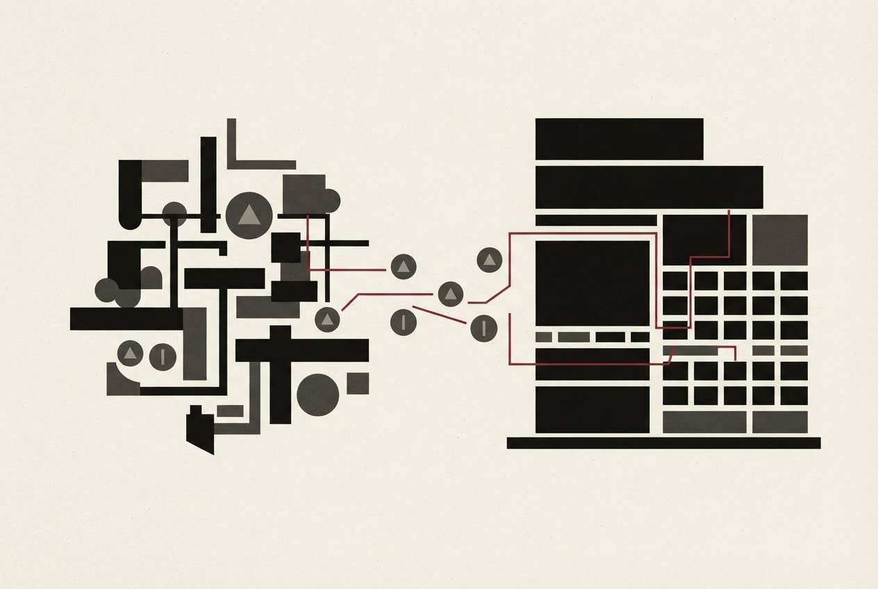 Abstract editorial illustration