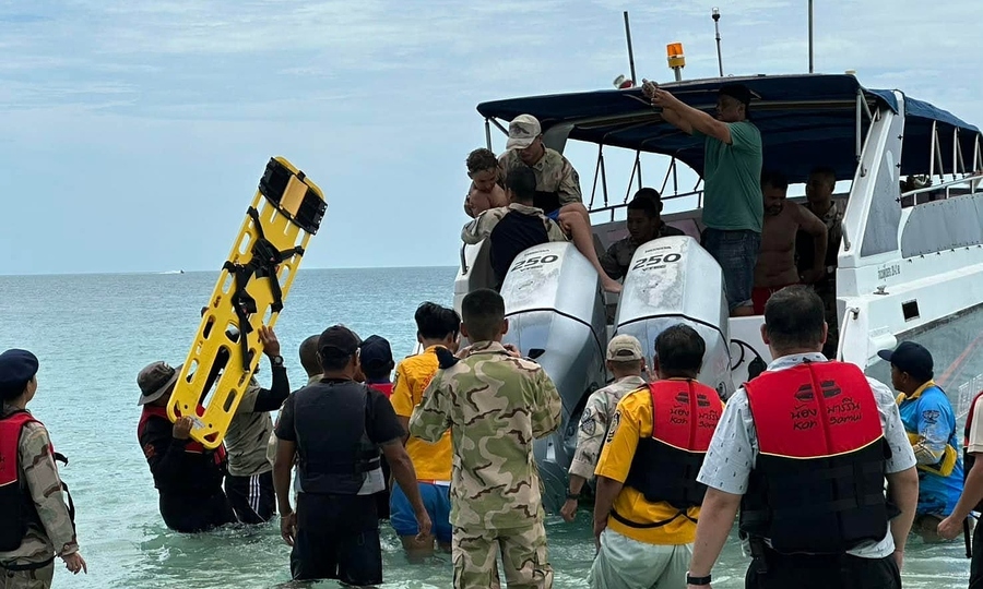 Frenchman, sons rescued after drifting in night sea off Thailand island