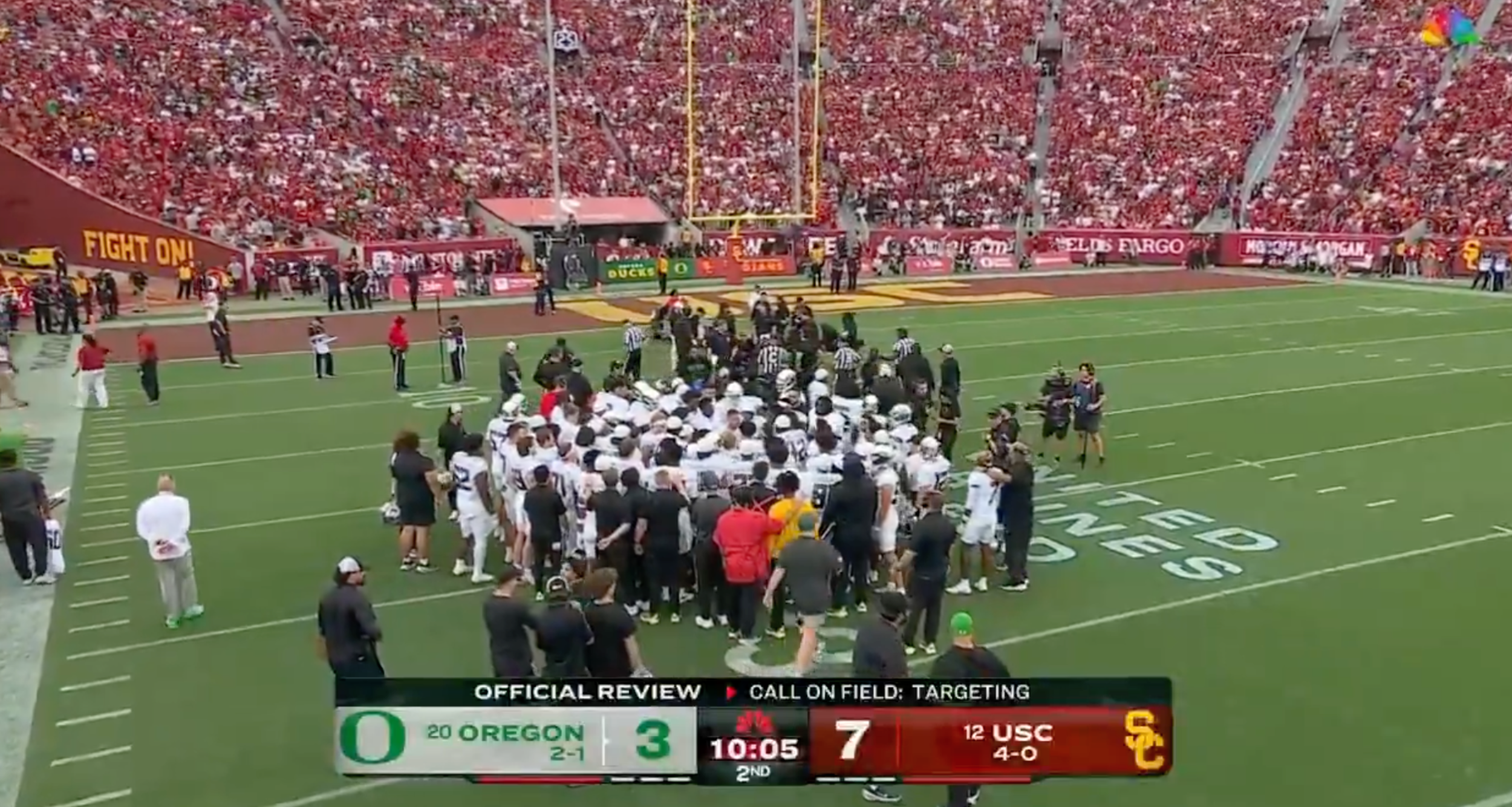 NBC rules analyst Terry McAulay breaks down the brutal hit on Oregon star QB Dante Moore