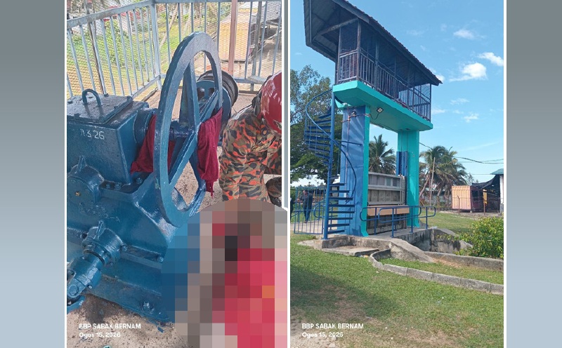 Woman dies after headscarf becomes entangled in floodgate roller