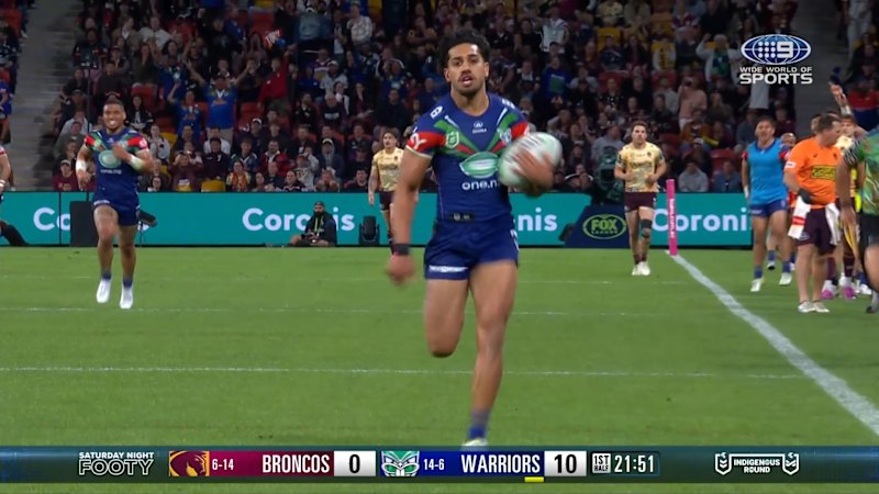 Khan-Pereira runs away after Walsh intercept