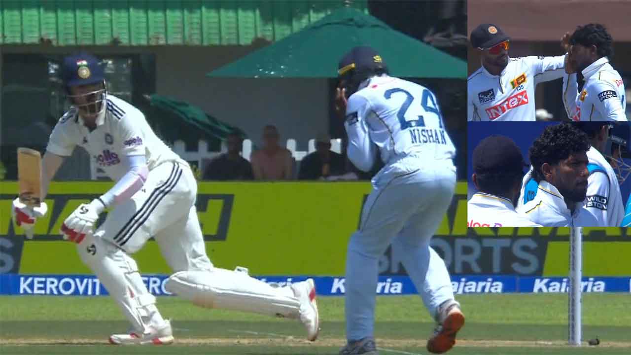 IND vs SL 1st Test | Scary moment in Galle: Nishan Madushka hit on helmet by KL Rahul sweep - WATCH