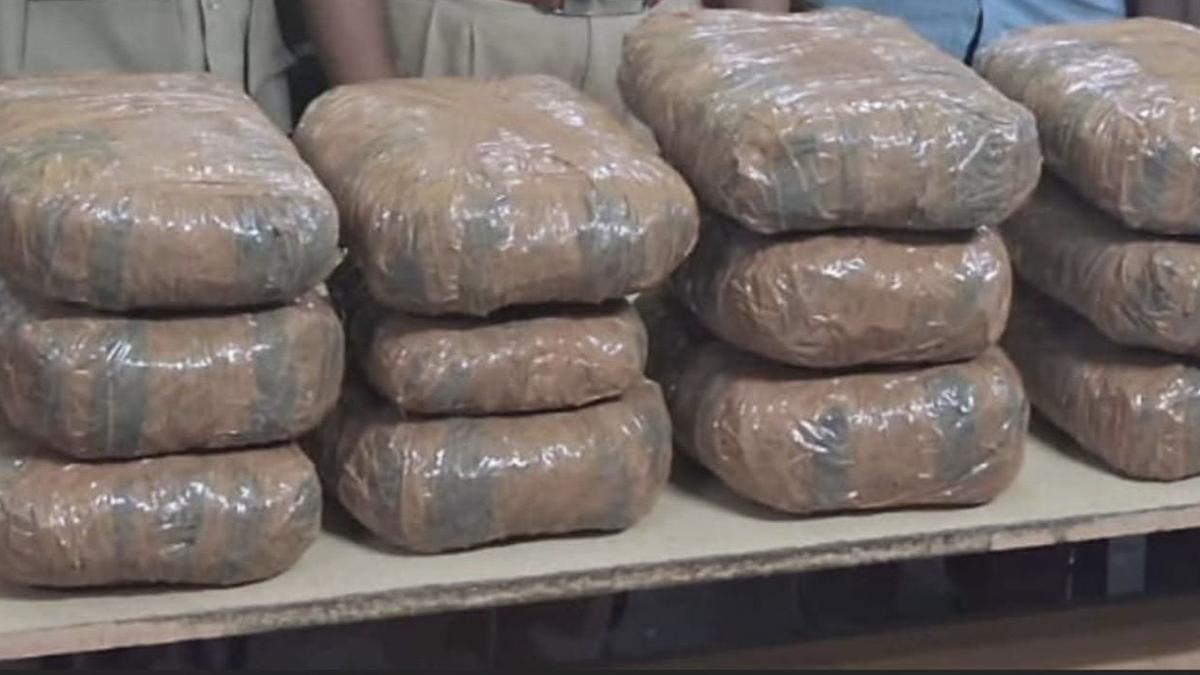 GRP seize 25 kg of ganja at Jolarpet railway station