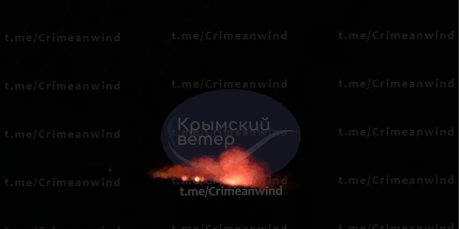 Satellite imagery shows fires near Russian positions outside Balaklava