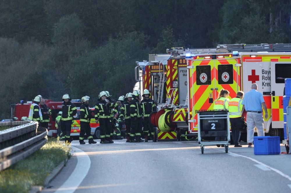 Two dead, 26 injured after coach overturns in southern Germany