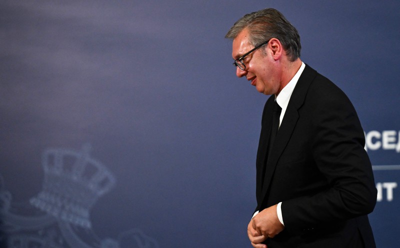 Serbia's President Aleksandar Vucic announces resignation