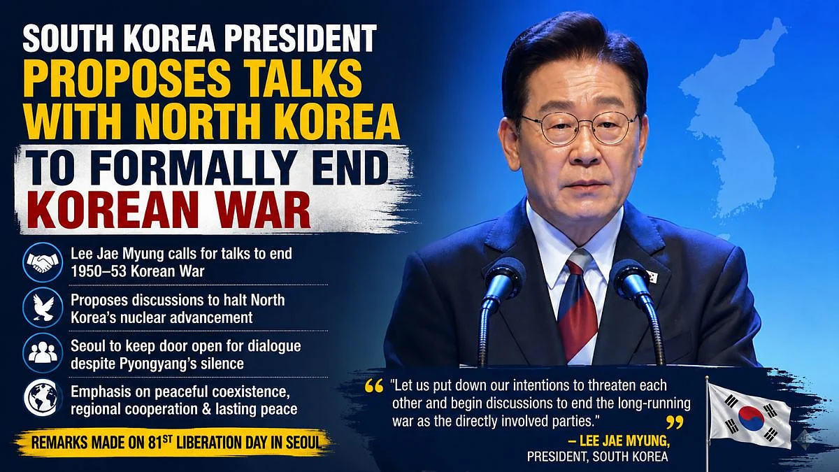 South Korea: President Lee Jae Myung Proposes Talks With North Korea To Formally End Korean War | VIDEO