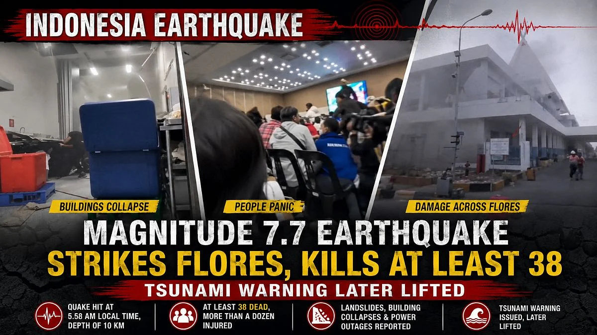 Indonesia Earthquake: Powerful 7.7 Magnitude Quake Strikes Flores, Kills At Least 38; Tsunami Warning Later Lifted | VIDEO