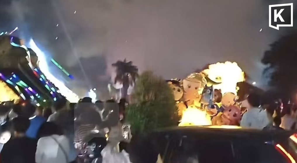 Firework sparks hit gas-filled balloons, causing explosion at Lamphun event