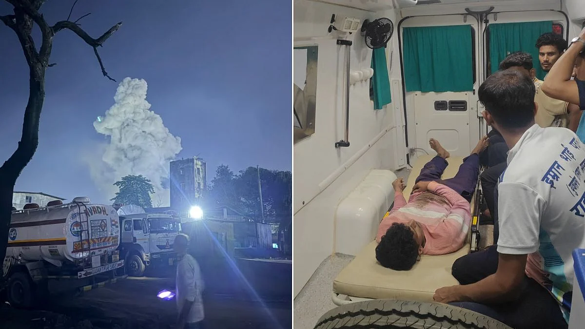 Mahad MIDC Blast: Boiler Explosion At Synergia Chem Industries In Raigad Injures Two Workers During Production | Video