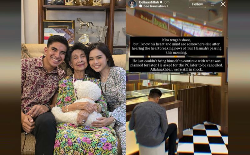 #SHOWBIZ: Syed Saddiq, Bella Astillah postpone media session following Tun Dr Siti Hasmah's passing