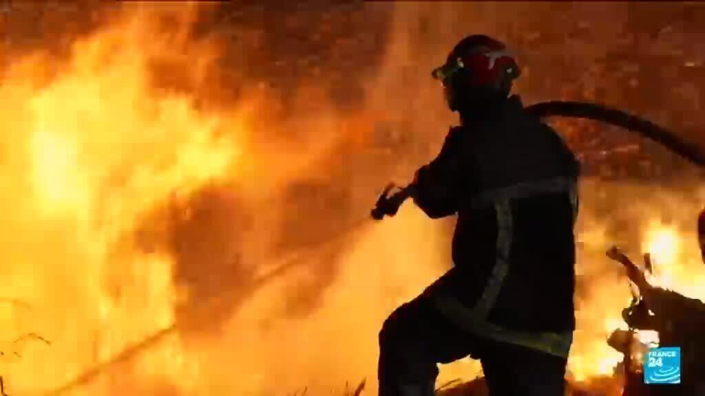 Firefighters keep battling wildfire in France’s Landes region