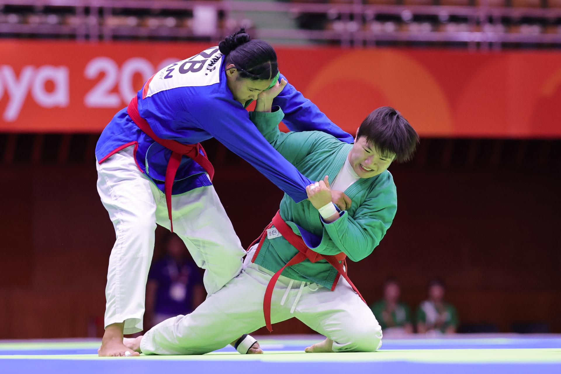 S. Korea's Mo Su-min wins silver in kurash, 1st medal at Asian Games