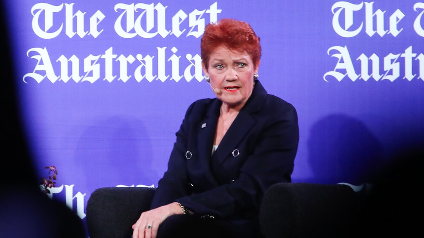 Live: Minister tells Hanson to 'turn up and answer questions' after barring ABC, Guardian