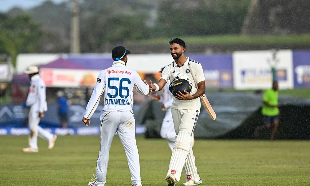 India's Padikkal hits unbeaten century in first Sri Lanka Test