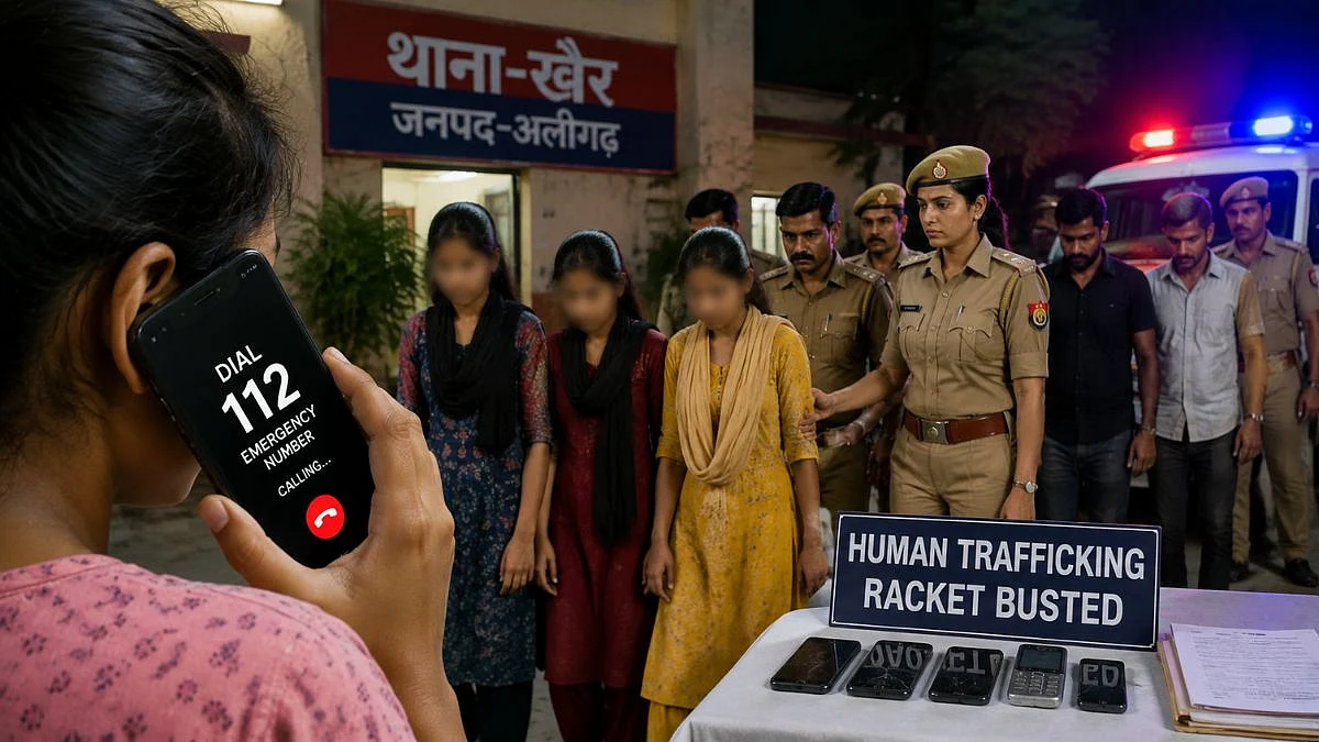 'Uncle Please Save Us': Minor's Dial 112 Call Helps Aligarh Police Bust Alleged Interstate Human Trafficking Network, Rescue 3 Girls