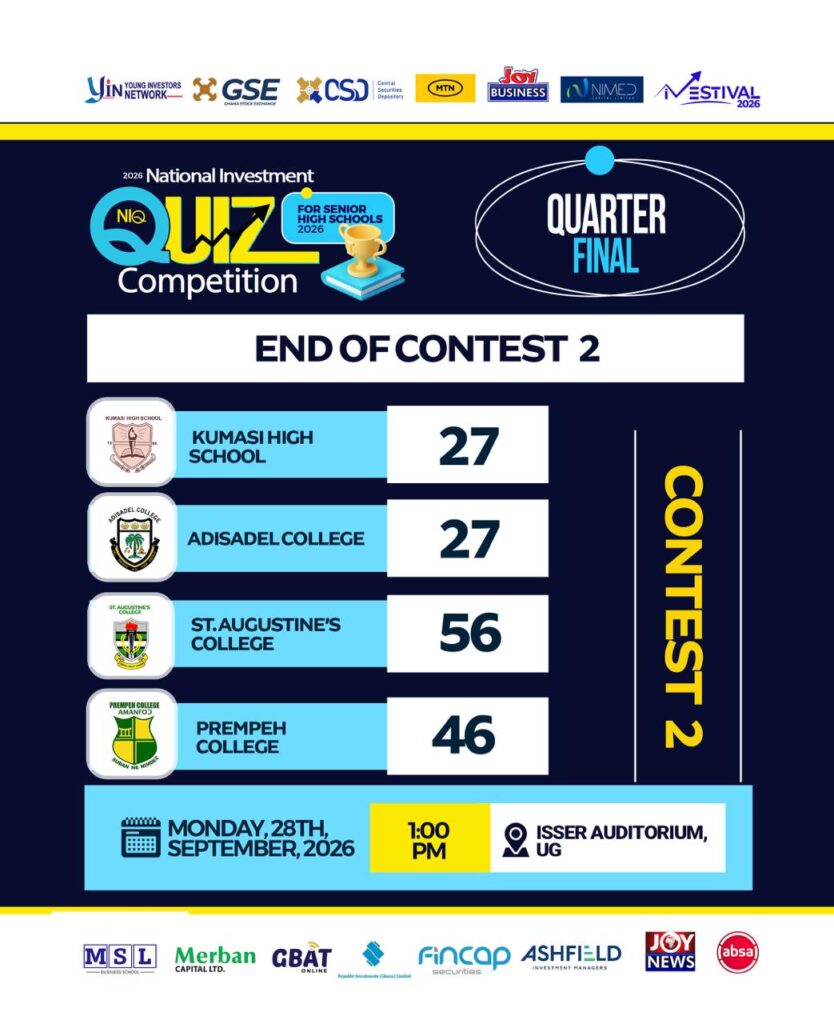 National Investment Quiz: St. Augustine’s, Prempeh College advance to semi-finals