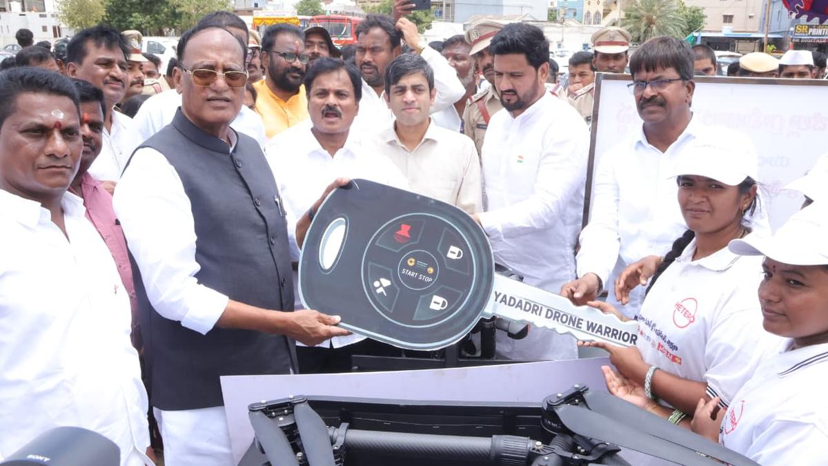 SHG women members in Telangana’s Yadadri get drones, mobile millet cafes