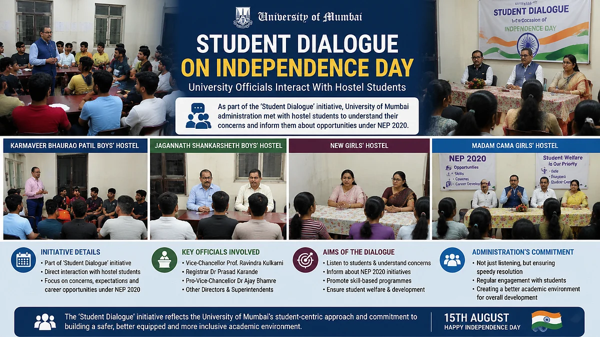 Mumbai University Holds ‘Student Dialogue’ In Hostels To Address Concerns And Promote NEP Opportunities