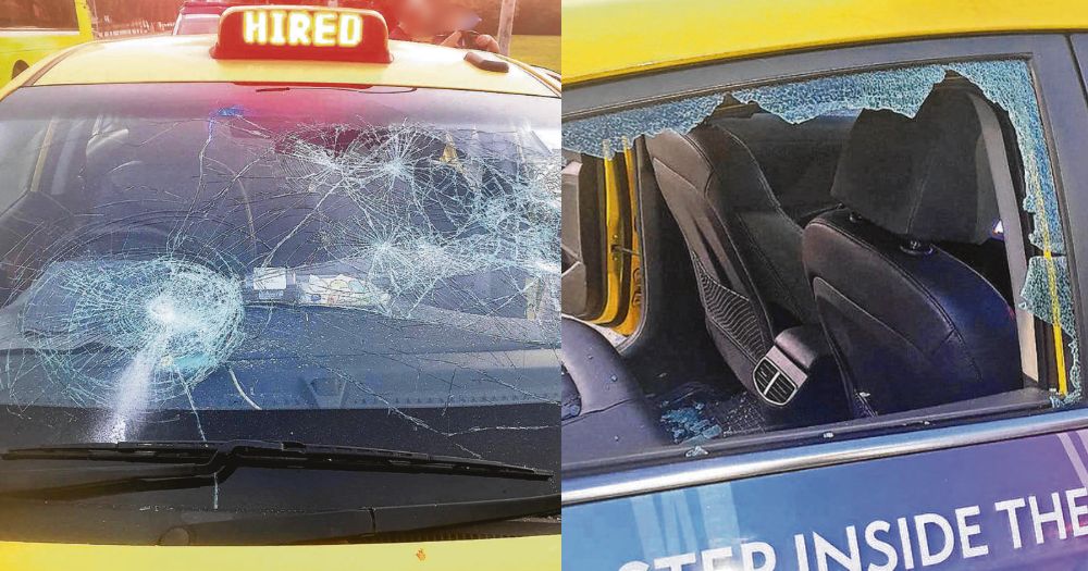Bangladeshi man, 36, smashes taxi in Kallang, assaults man with stick at Merdeka Bridge, jailed & caned