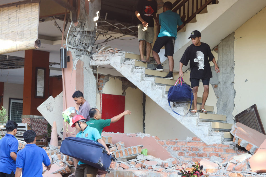 Magnitude 7.7 earthquake strikes off Indonesia's coast, killing at least 47 and toppling buildings