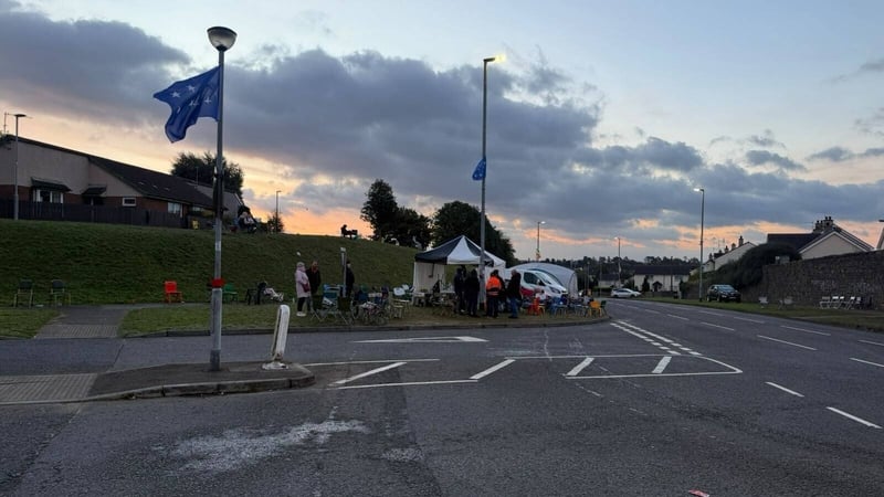 Dozens of Garvaghy Road residents continue protest