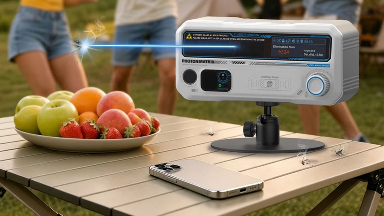 Futuristic mosquito-zapping laser now available to buy, video shows device in action — tiny device shoots down bugs like a personal air defense system, but costs $1,000