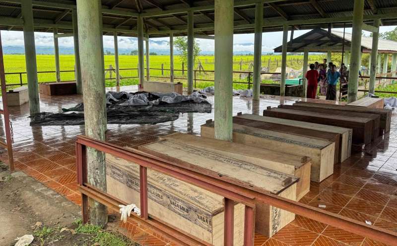 Myanmar airstrike toll hits 50 as families gather dead