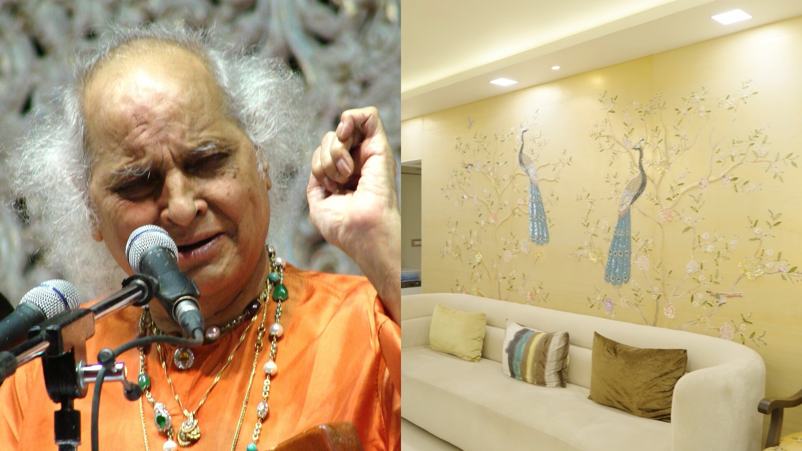 Inside Pandit Jasraj’s home: From a ‘Wall of Honour’, zardozi peacock wall, to a 65-year-old tanpura