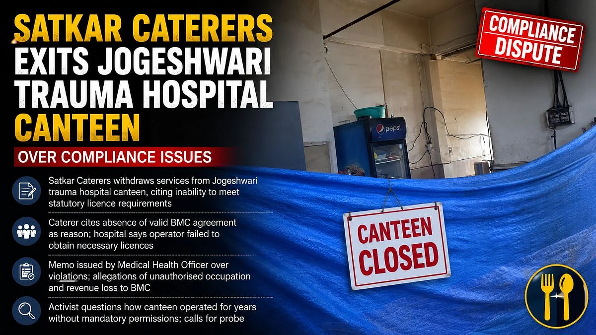 Mumbai: Satkar Caterers Exits Jogeshwari Trauma Hospital Canteen Over Compliance Issues, BMC Agreement Dispute