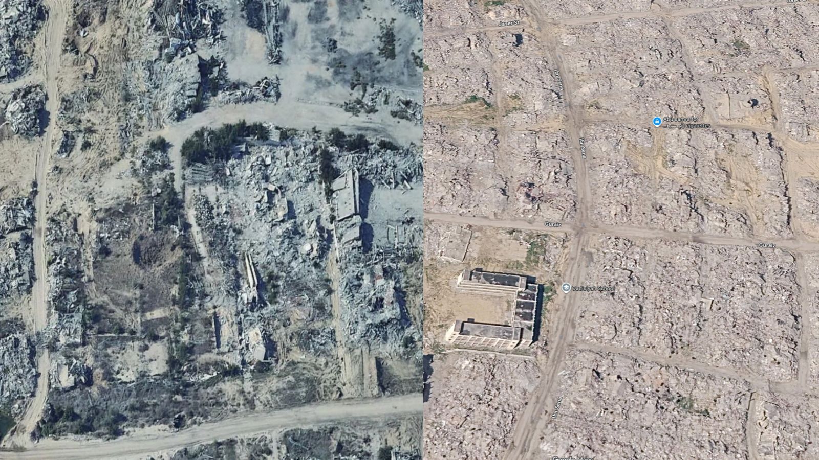 Gaza before and after: Google satellite images show what nearly 3 years of Israel-Hamas war did