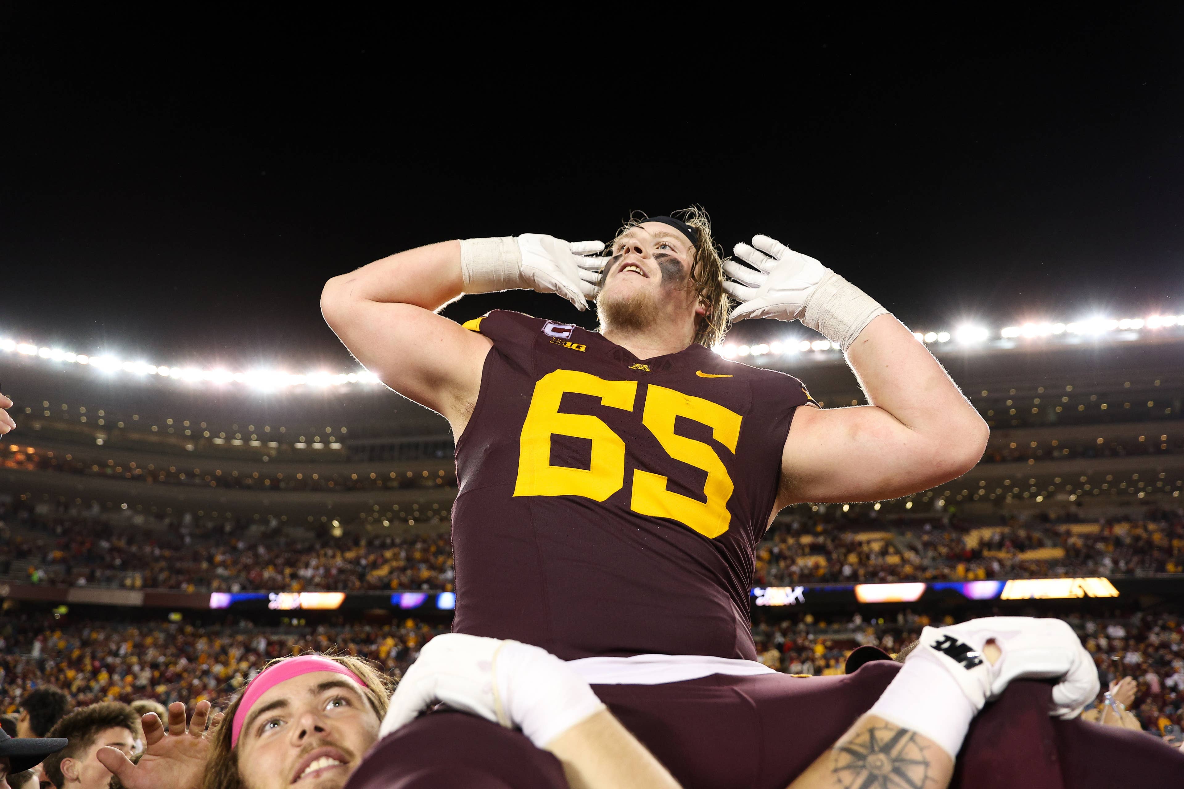 Greg Johnson is making a strong case for the Outland Trophy through four games