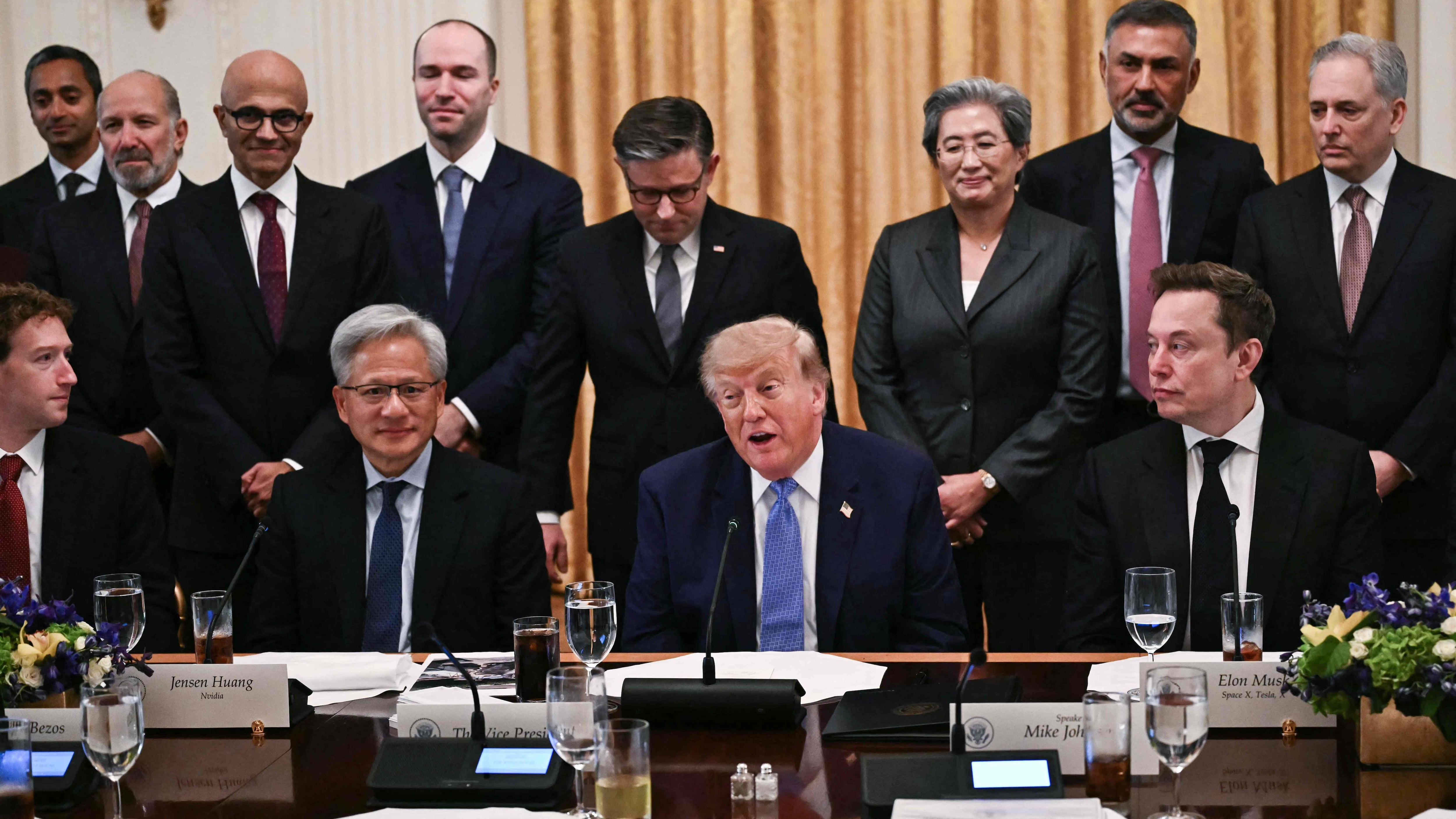 Trump, Jensen Huang and Elon Musk try to calm voter fears about AI