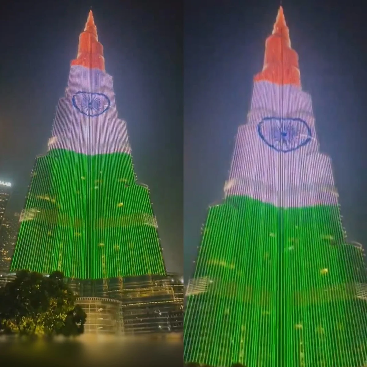 Dubai’s Burj Khalifa lights up in Indian flag colours to mark 80th Indian Independence Day