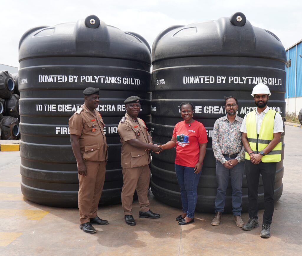 Polytanks Ghana supports GNFS with water storage tanks
