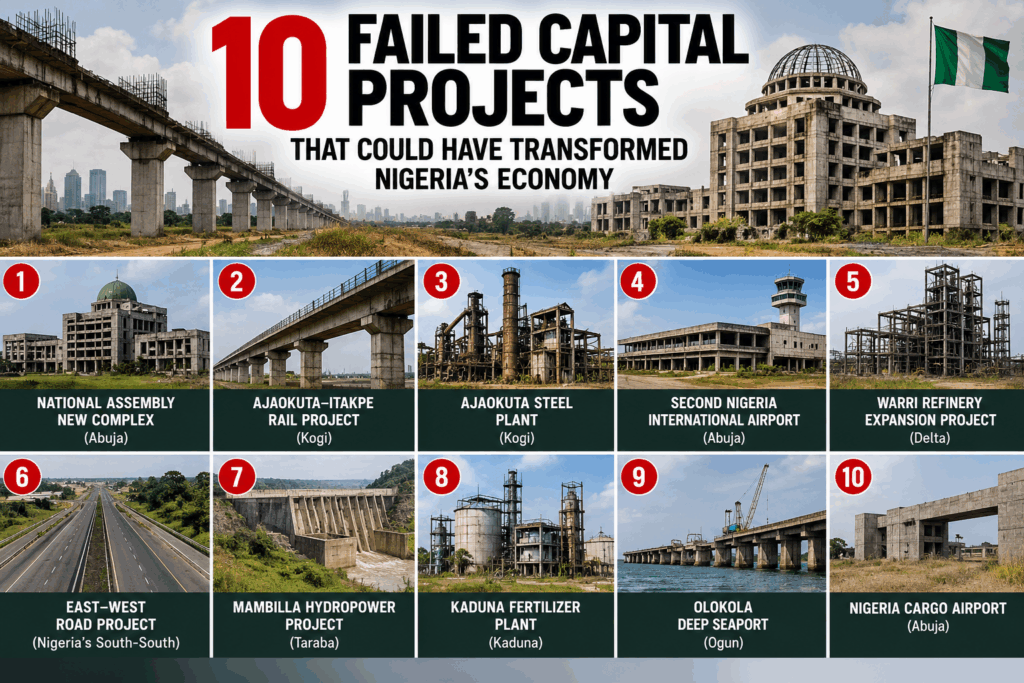10 failed capital projects that could have transformed Nigeria’s economy