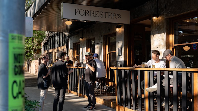 A lingering hangover has lifted: Patrons can now stand and drink outside city pubs