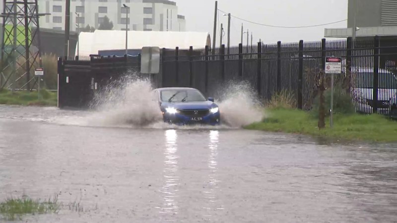 Drivers left stranded as roads flood in Melbourne downpour